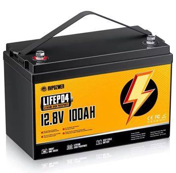 Літій-залізо-фосфатний акумулятор RVPOZWER 12V 100Ah LiFePO4 (1280 Wh) з BMS rvpozwer-12v-100ah фото