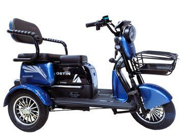 Електричний трицикл Corso &laquo;Ostin Pro&raquo; SN-208735 (1) + 1 ЯЩИК АКУМ, двигун 1200W, акумулятор 72V/28Ah, колеса 300-10, в коробці corso-ostin-pro-blue фото
