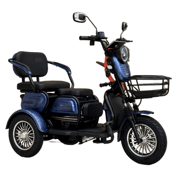 Електричний трицикл Corso &laquo;Atlantic&raquo; TL-220143 (1) + 1 ЯЩИК АКУМ, двигун 1200W, акумулятор 72V/23Ah, колеса 300-10 corso-atlantic-blue фото