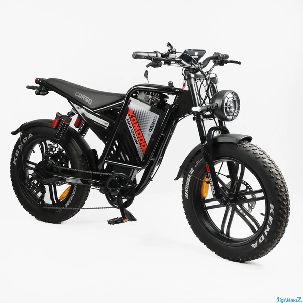 Електрофетбайк Corso &laquo;Komodo Max&raquo; 20" дюймів KM-84309 (1) рама сталева, двигун 1200W, акумулятор 60V21AH corso-komodo-red фото