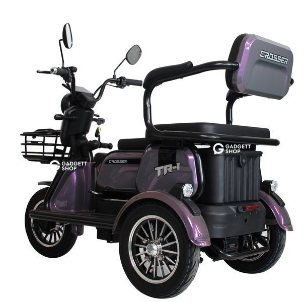 Електроскутер триколісний Crosser TR1 LFP 1500W LiFePo4 30AH  tr1-lfp-violet фото