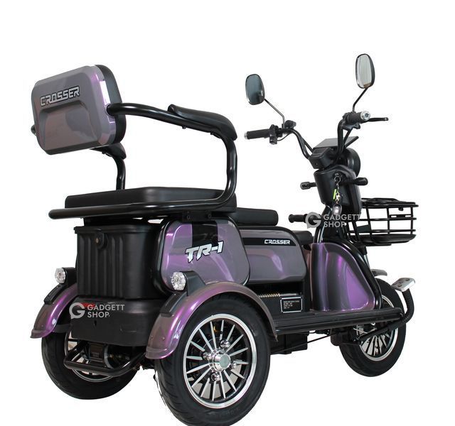 Електроскутер триколісний Crosser TR1 LFP 1500W LiFePo4 30AH  tr1-lfp-violet фото