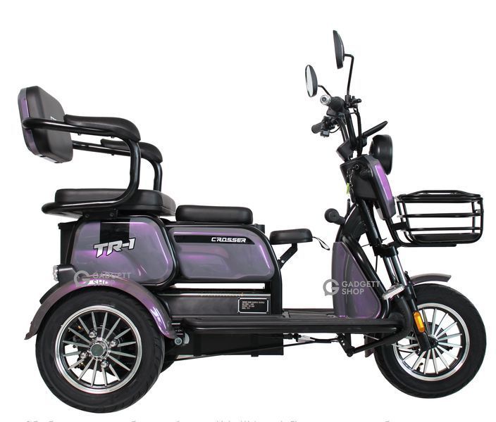 Електроскутер триколісний Crosser TR1 LFP 1500W LiFePo4 30AH  tr1-lfp-violet фото