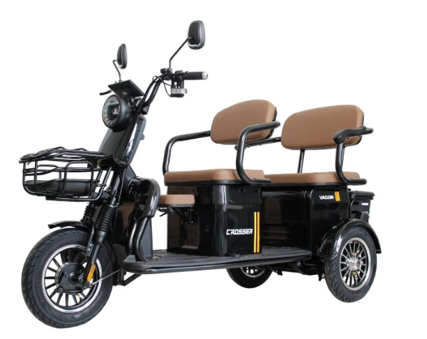 Электротрайк TR-4 VAGON Мотор 1000W, 72V 24Ah (6 АКБ), led, usb, Колеса 10-3.0 00-651 фото