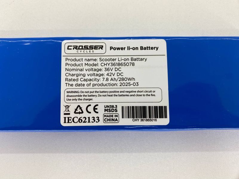 Акумуляторна батарея Li-ion 36V 7.8ah для Kugoo S3/S3 PRO (1 фішка) 36v-7.8 фото